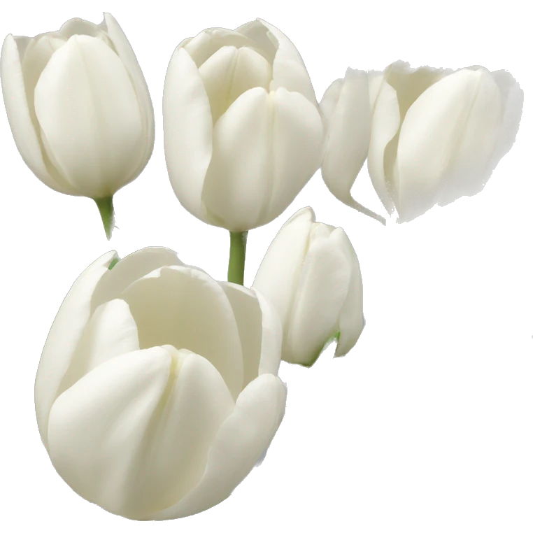 white tulips emoji