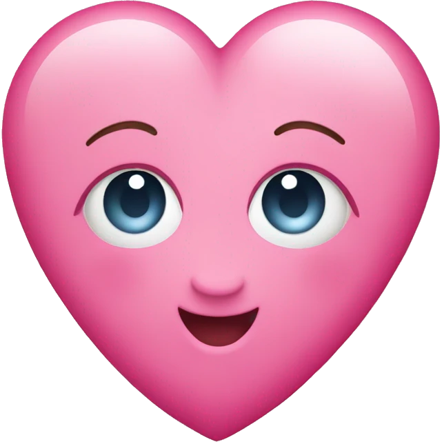 Cute pink heart emoji