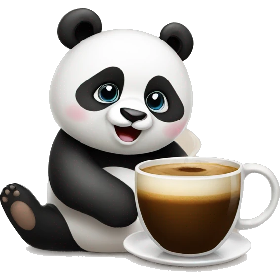 Panda whith coffe emoji