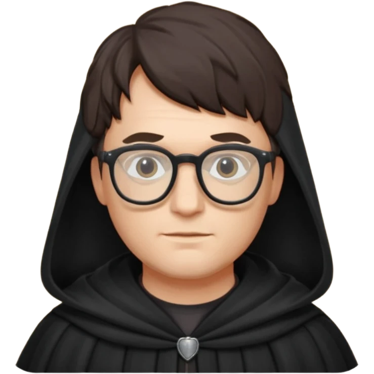 Man with glasses in cloak emoji