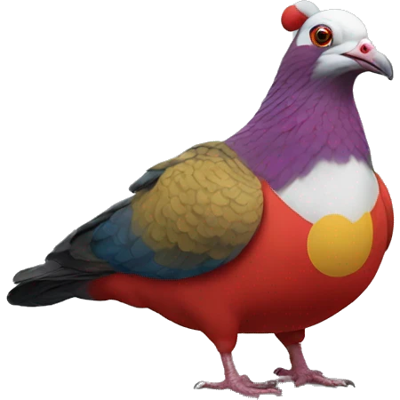 clown pigeon emoji
