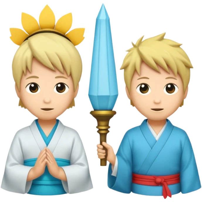  luminária japonesas roxas e ciano emoji