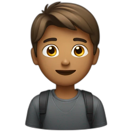 young guy scrolling on social media emoji