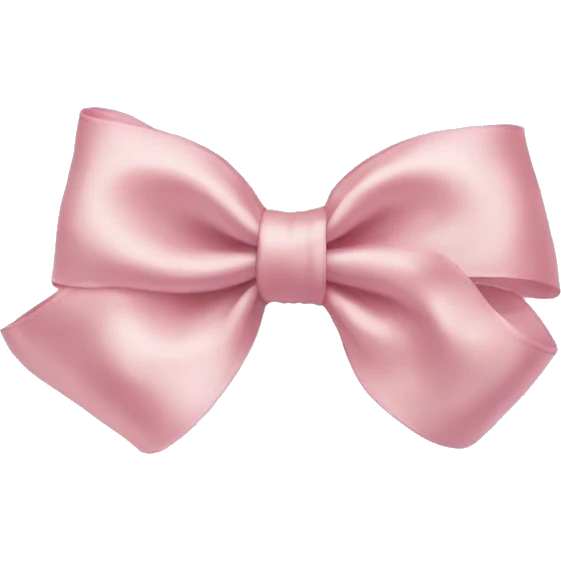 Light pink satin bow emoji