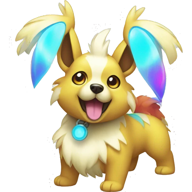 Colorful Shiny Electric Dog Pokémon emoji