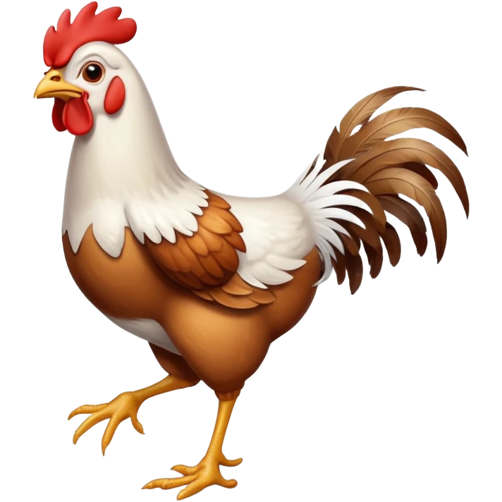A chicken jogging ￼ emoji
