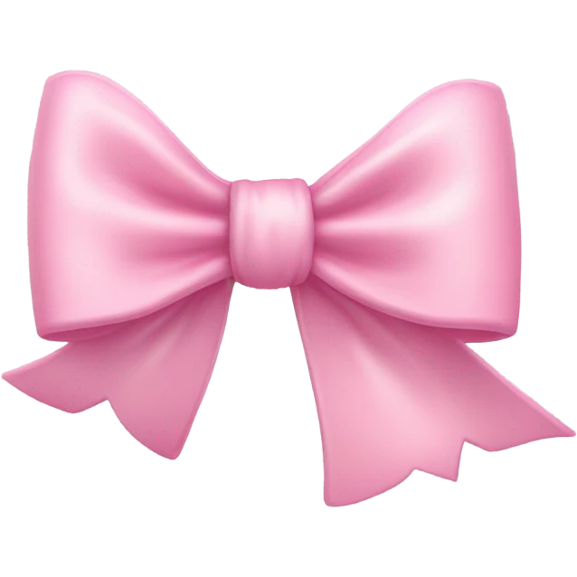 Girly bow baby pink emoji