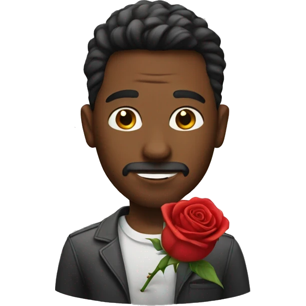 Man with a rose emoji