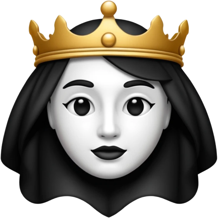 Create this emoji : 🎭 but in White and black  emoji