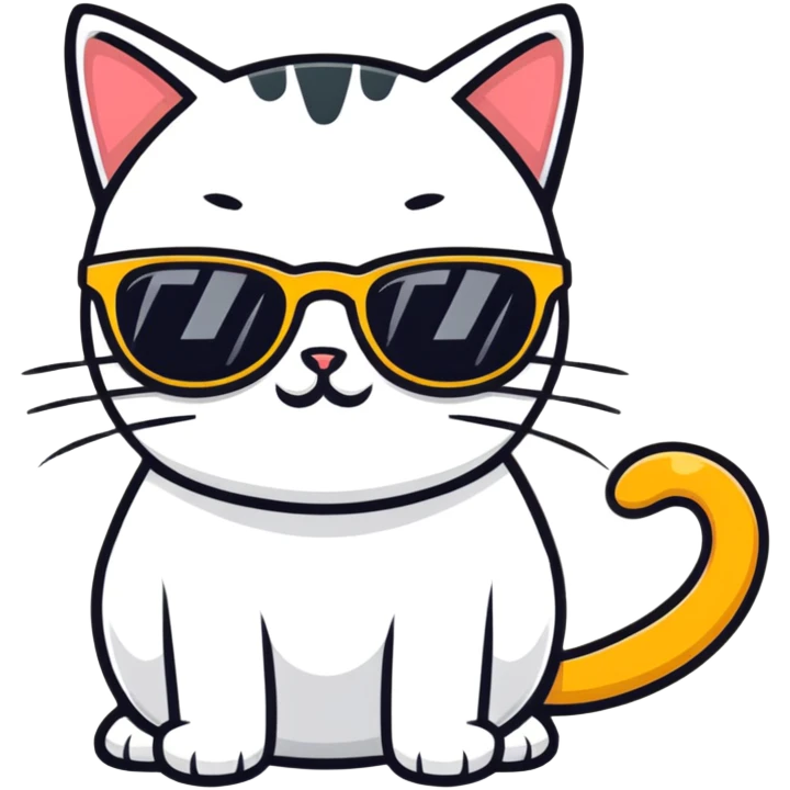 Cat with sunglasses emoji