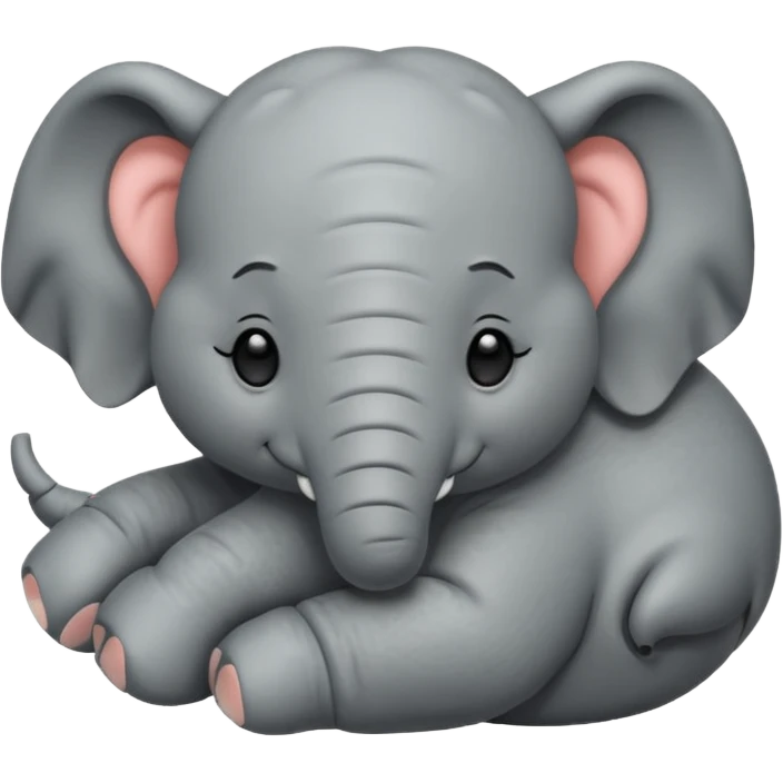cute elephant sleeping emoji