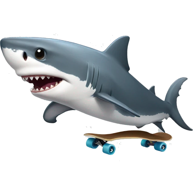 Shark skating with tony hawk emoji