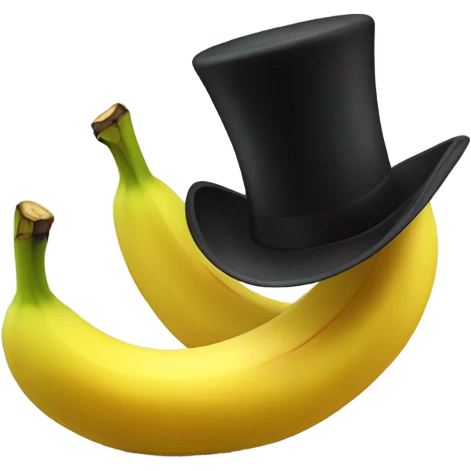 Banana with top hat emoji