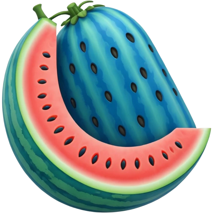 blue melon emoji