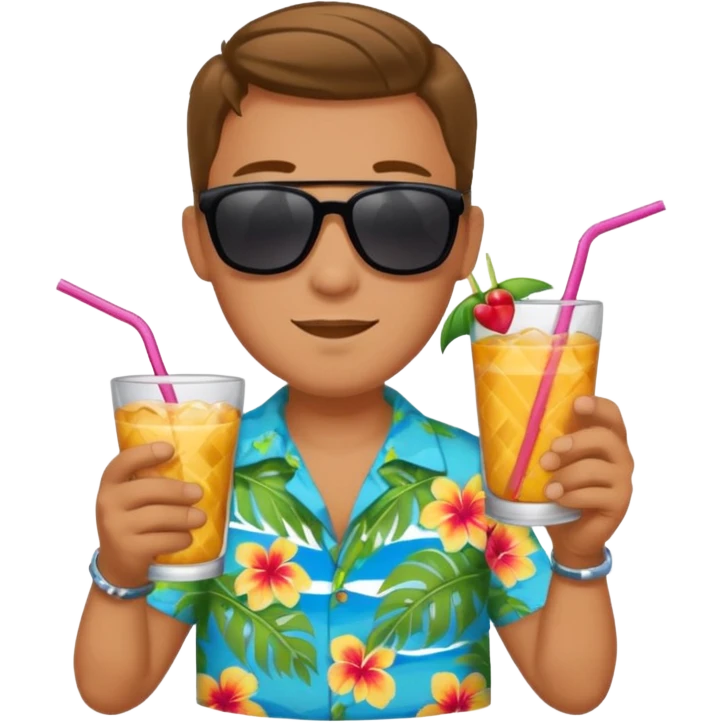 I am feeling free from work obligations and ready to go on vacation  emoji