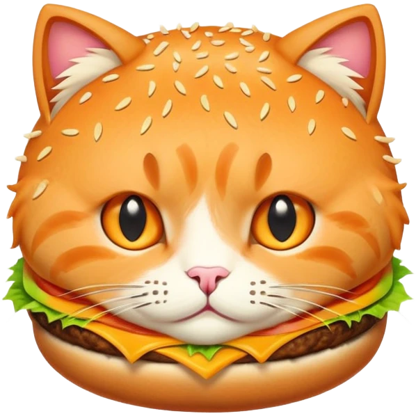 Burger cat emoji