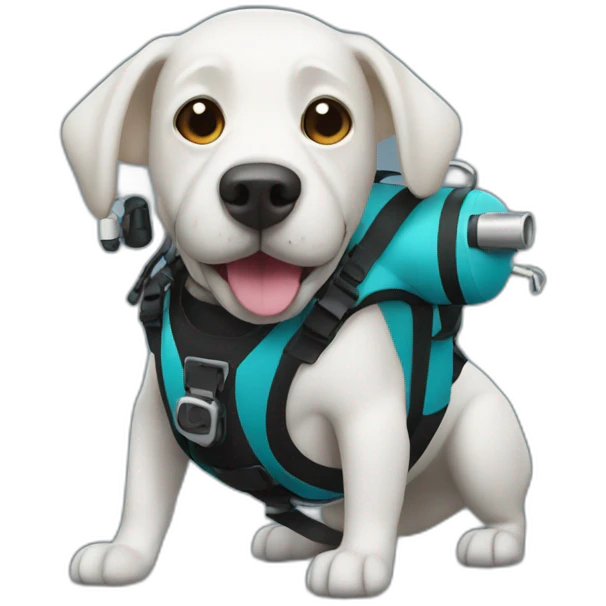 dog scuba diving emoji