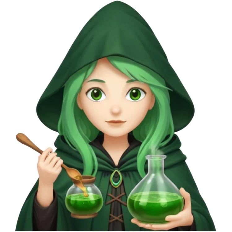 green witch cooking potion emoji