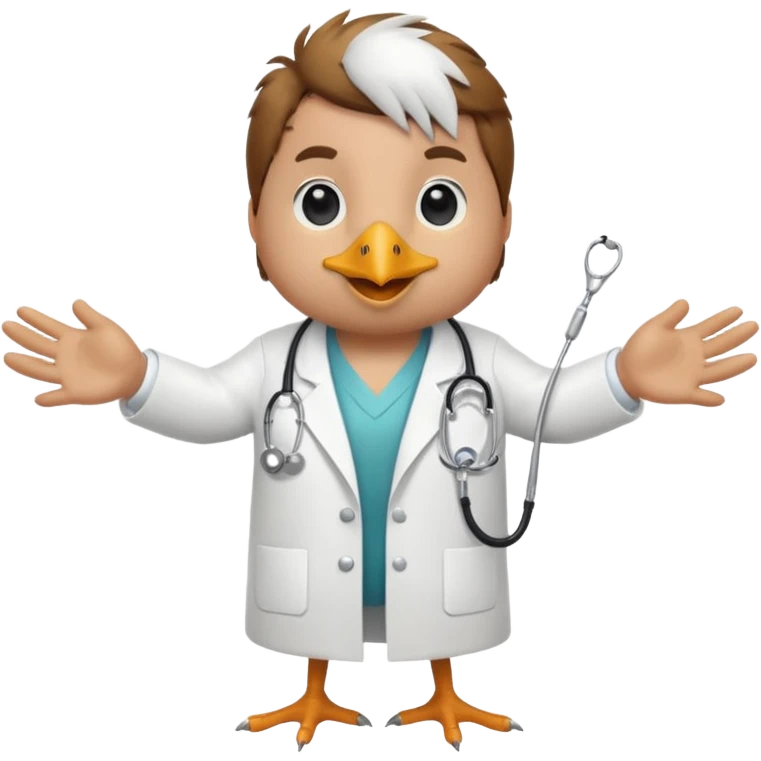 bird in doctor costume emoji