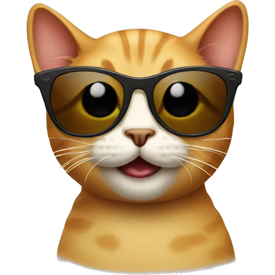 Cat with sunglasses emoji