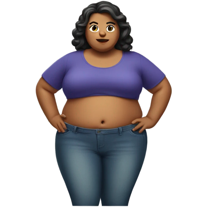 fat woman in a top emoji