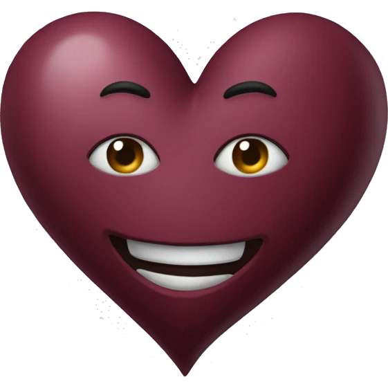 Corazón vinotinto emoji