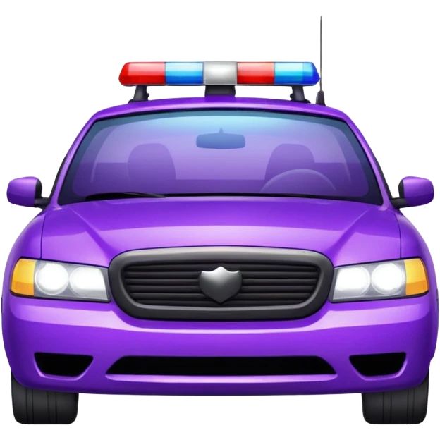 glitter purple police car light emoji