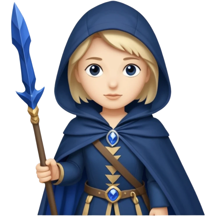 Sapphire Marshal + navy cloak + banner spear emoji