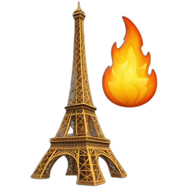 La Tour Eiffel en feu  emoji