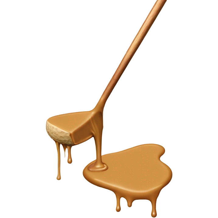 Golf club in peanut butter emoji