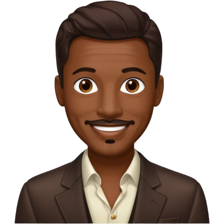 Ralph Tresvant with dark brown hair emoji