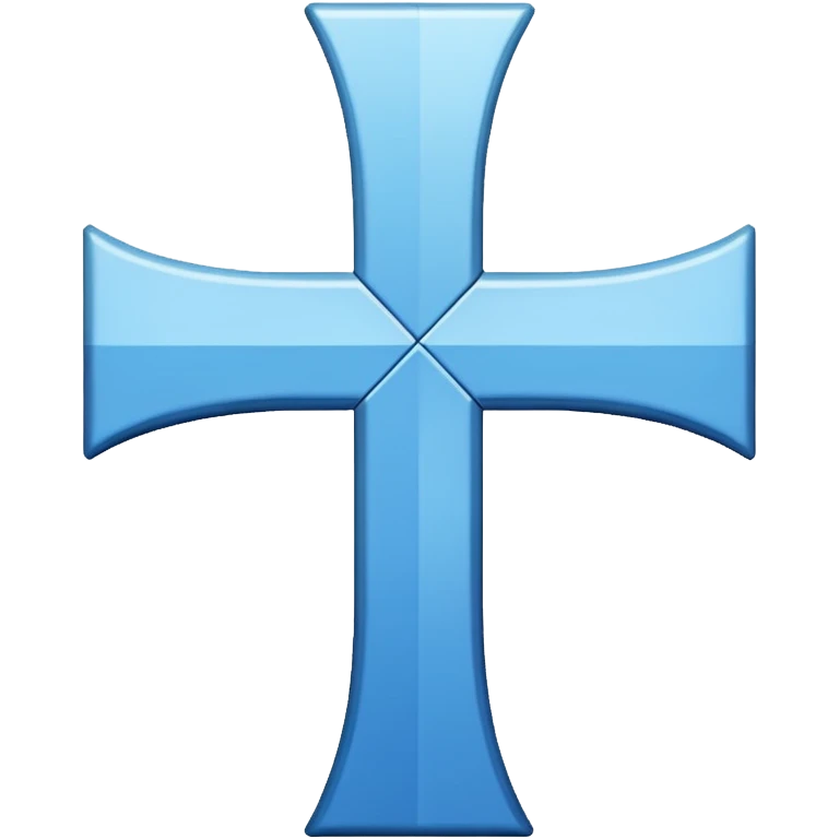 Make exactly as the cross is. Make the blue a little darker. ☩ The emoji is for X. the blue is for the box, the cross must be white emoji