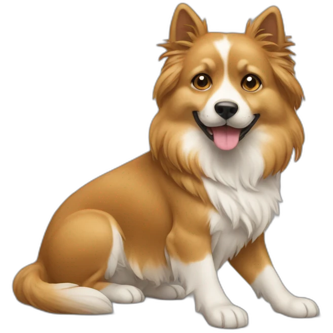 Chat sur un chien emoji