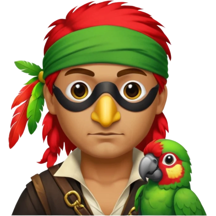 pirate and parrot emoji