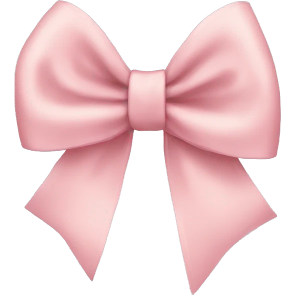 singular blush pink bow emoji