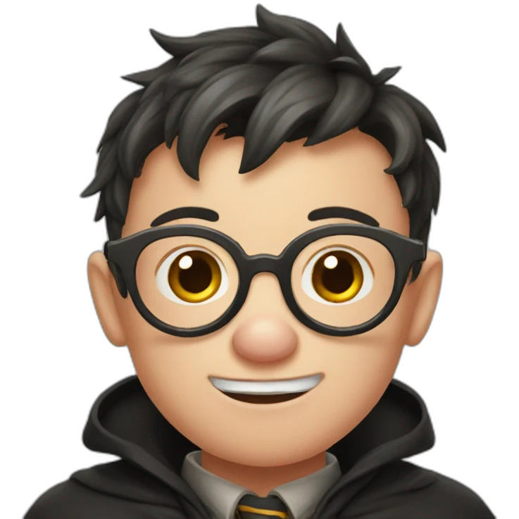a pig dressed like harry potter emoji