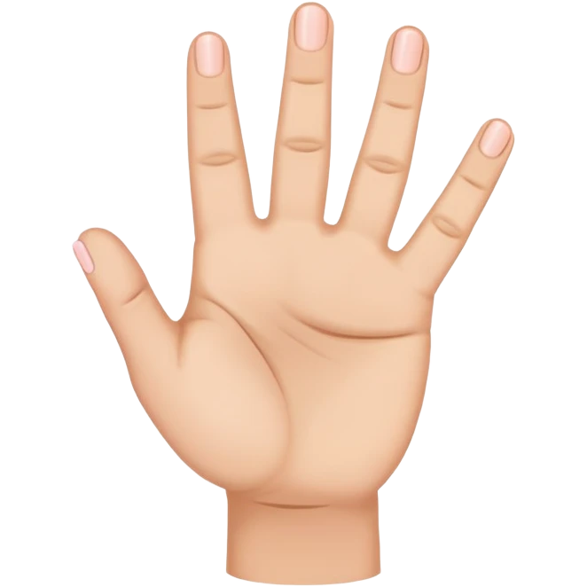 Please do a hand with five finger. The pinky up and the two fingers from peace up, the thumb and the other one down  emoji