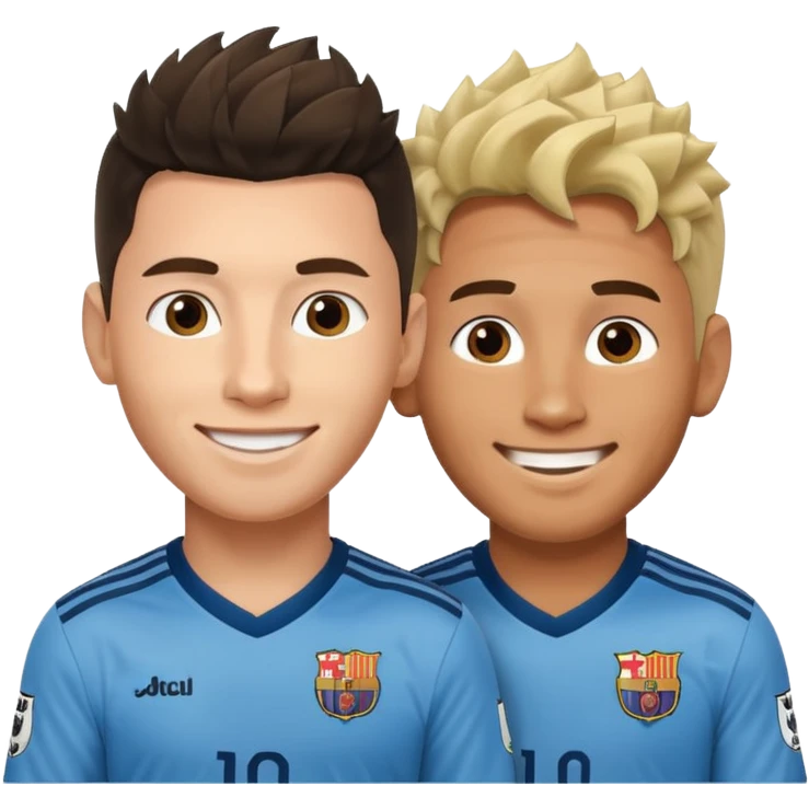 Prime noodle hair ronaldo and prime 2012 messi Smiling in one Photo  emoji