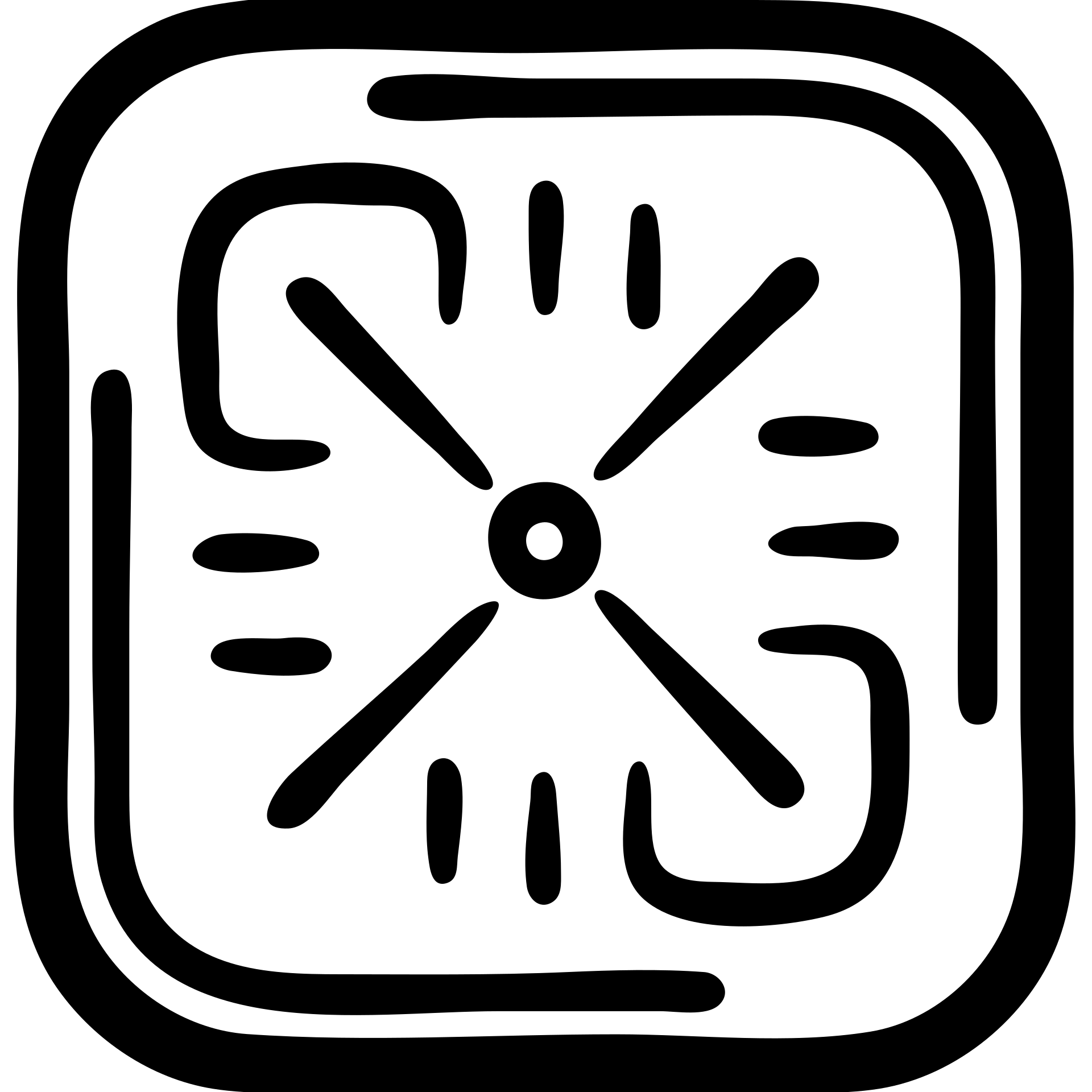 Modern curved CPU processor chip with rounded corners and simple circuit pattern inside. No text, designed as a contemporary app icon emoji