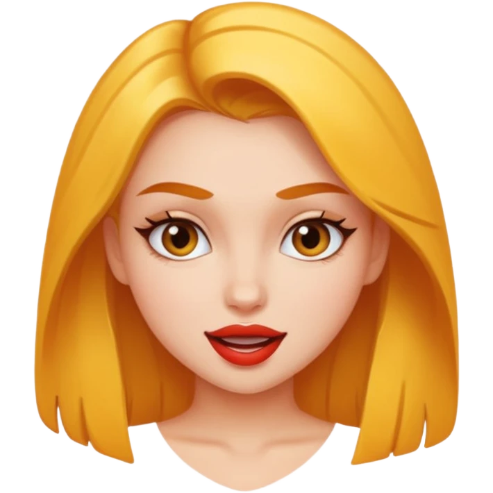 sexy hot girl, playful expression emoji