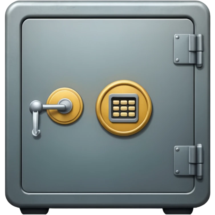 a metal safe emoji