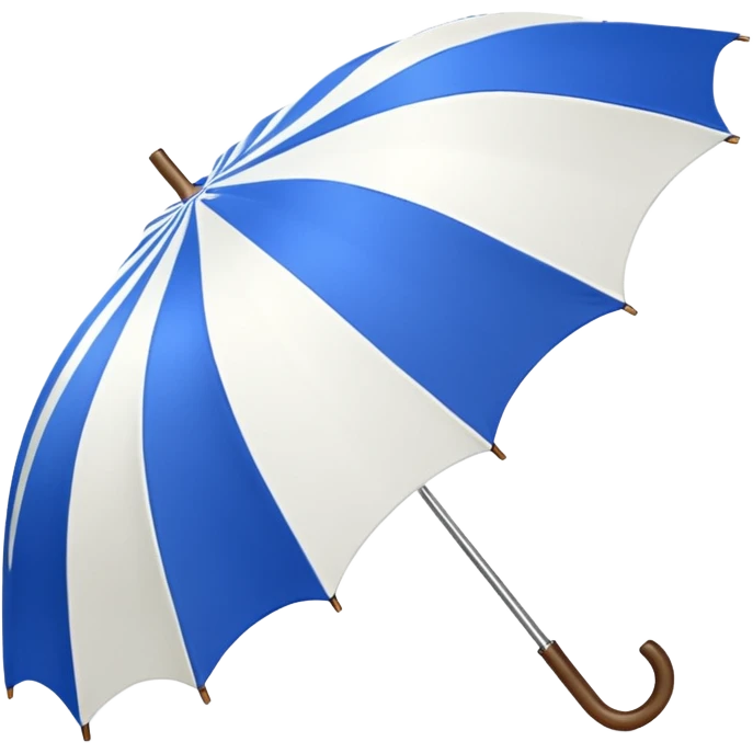umbrella summer blue and withe emoji