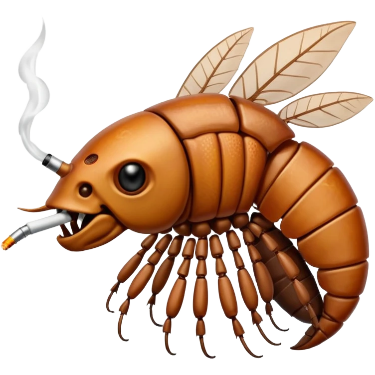 Friendly smoking roaches emoji