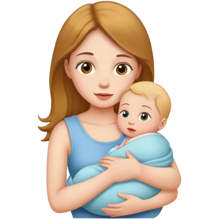 Girl holding a baby  emoji