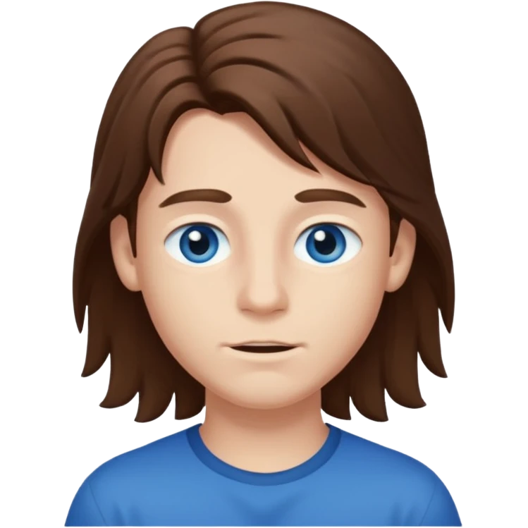 Boy with long hair emoji