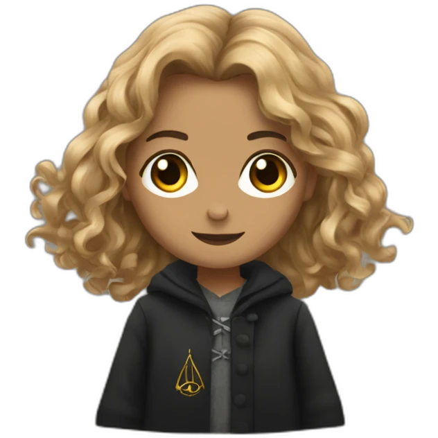 Hermione with all three deathly hallows emoji