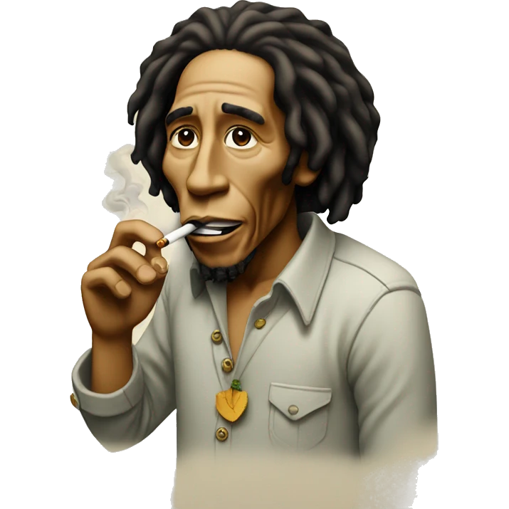 Bob Marley smoking emoji