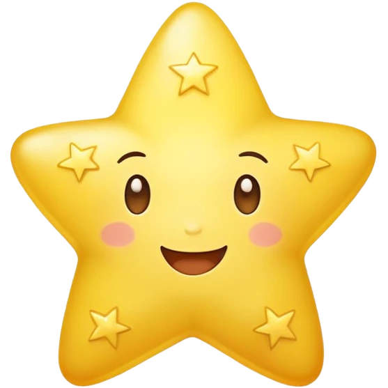 A happy star that looks like a baby ⭐️ emoji