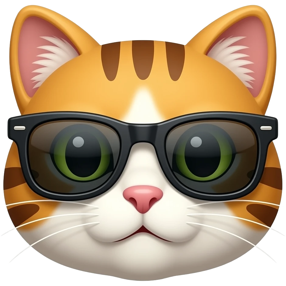 Cat wearing sunglasses emoji