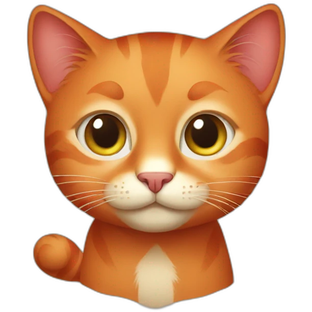 Red cat emoji